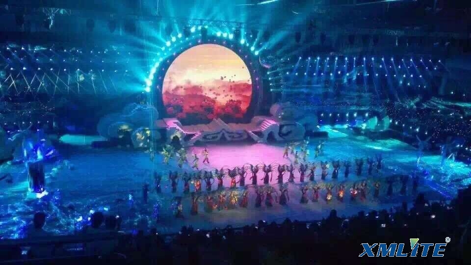 XMLITE moving head light beam280 used for the Asia Art Festival