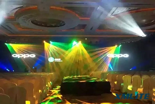 BS440W moving head light used in the OPPO R9 new mobile  presentation